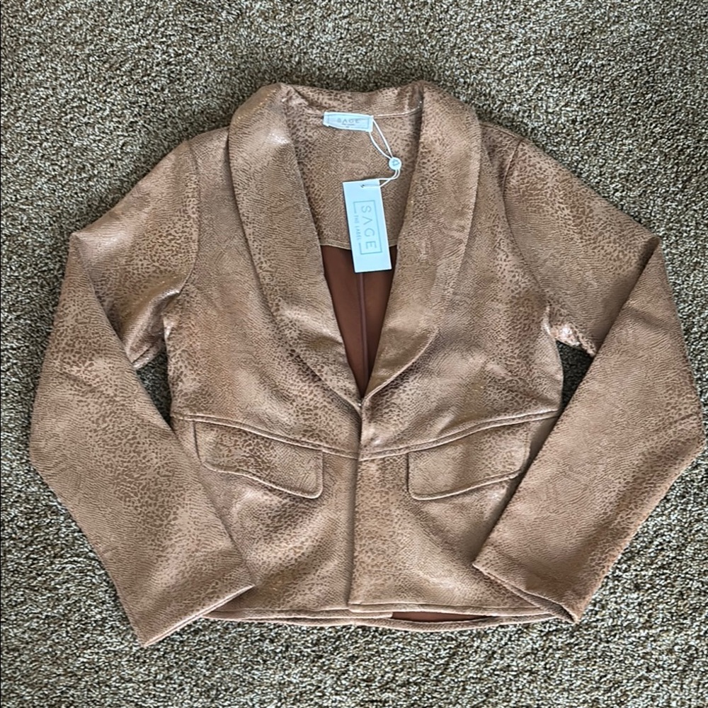 Sage Tan Reptile Blazer